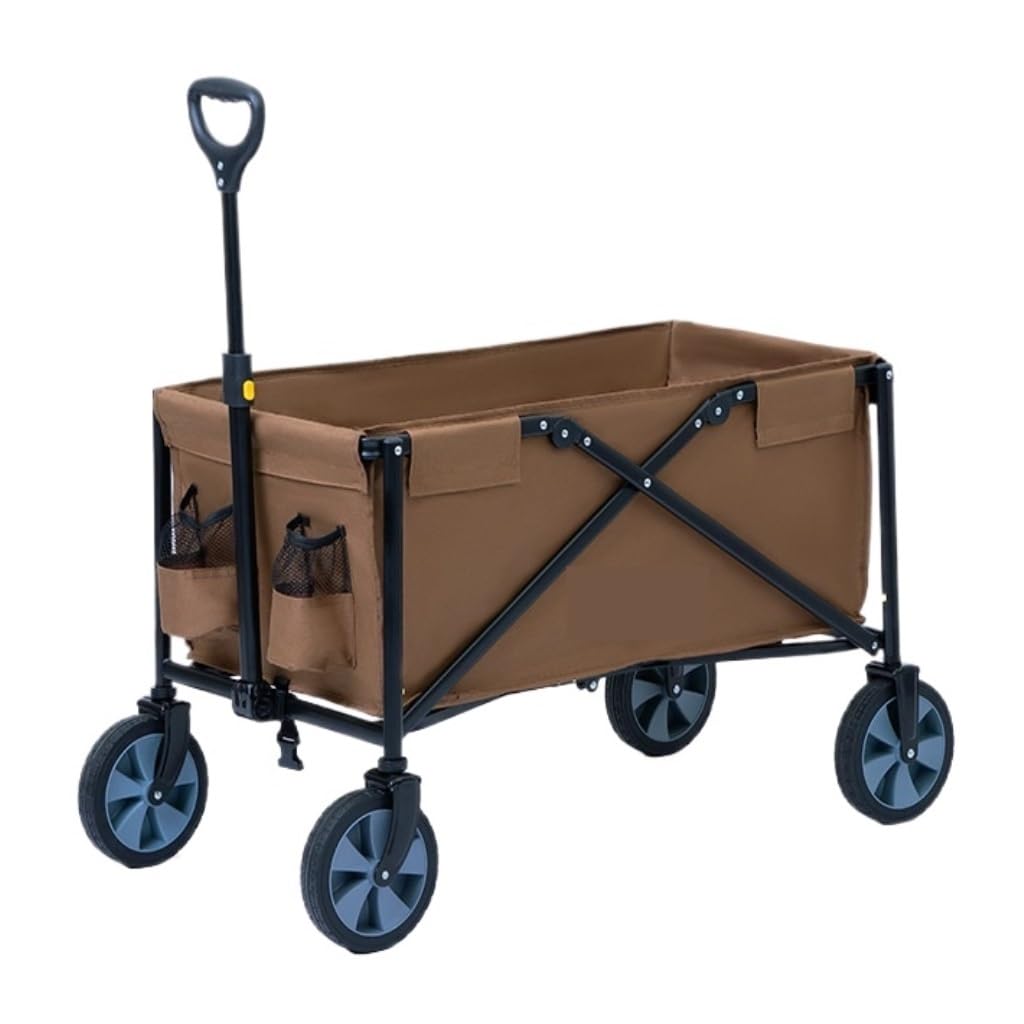 Genérico Carrito de Camping Plegable y práctico de Cuatro Ruedas, Carrito de Playa portátil para Acampar al Aire Libre, Remolque de Almacenamiento Plegable para picnics y reuniones, Carrito Ligero y