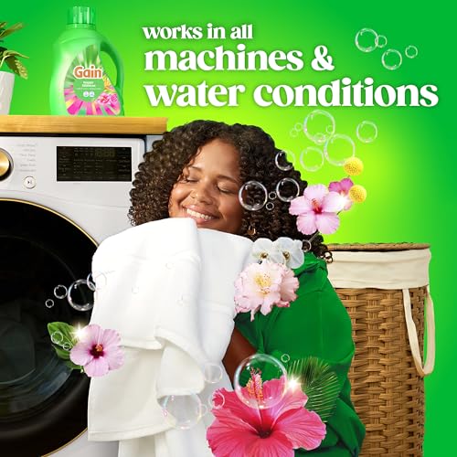 Gain Liquid Laundry Detergent, With Odor Defense, Happy Hibiscus Scent, Laundry Soap For HE Washing Machines, 132 fl oz, 100 Loads (Packaging May Vary) by Gain - Image 9