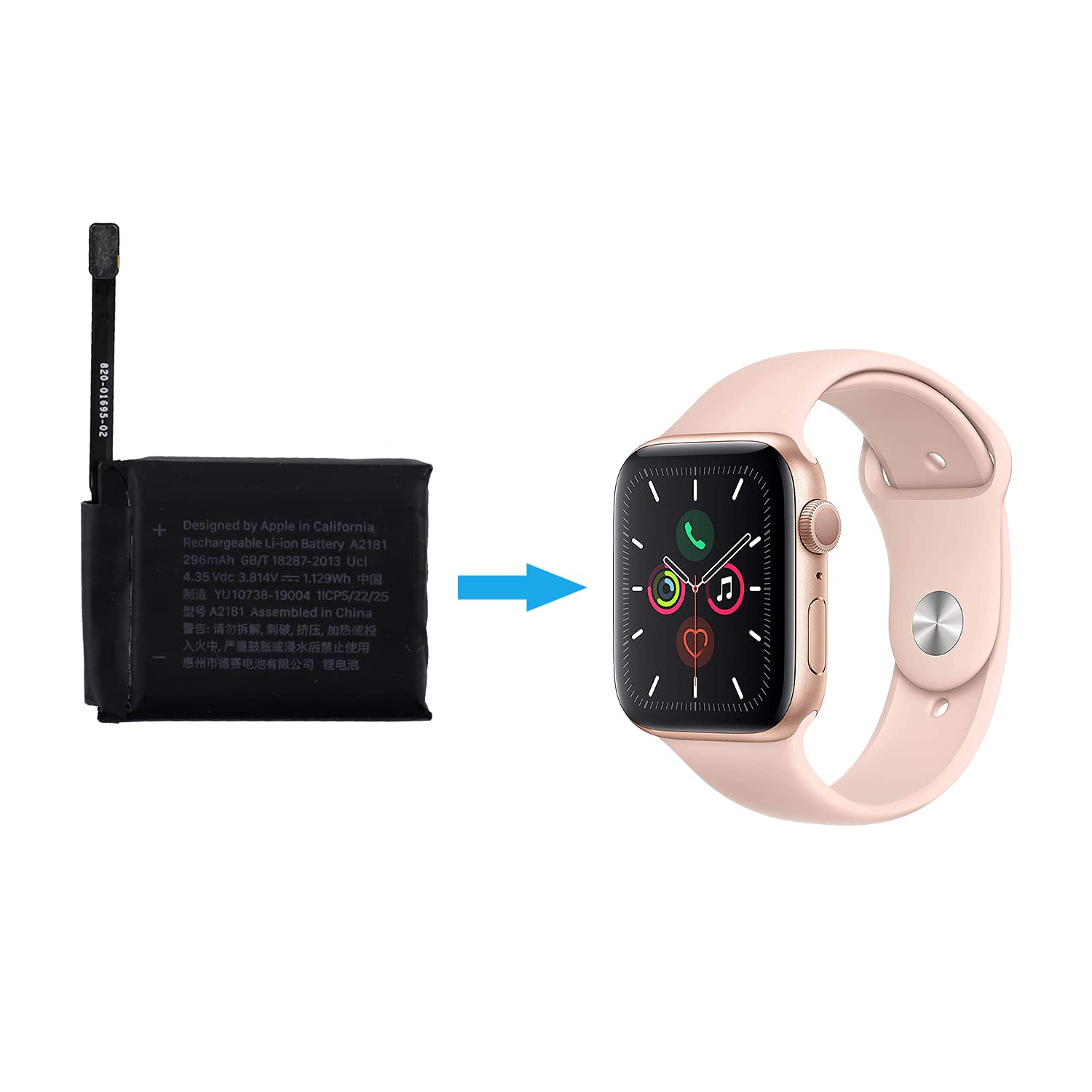 Amazon.com: Duotipa A2181 Battery Compatible with Apple Watch