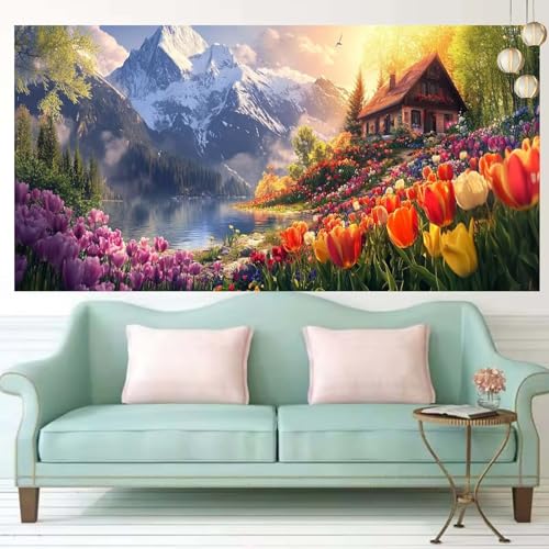 Diamond painting adulte berg broderie diamant kit complet 60x120