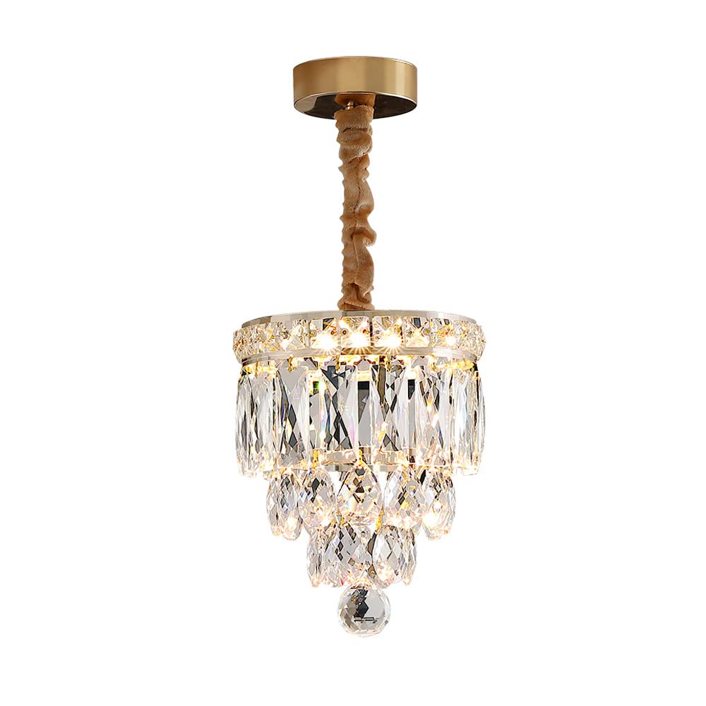 Suspension Moderne Cristal et Métal Luminaire de Salon