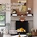 Securaiser Floating Fireplace Mantel, 60 Inch Hidden Storage Compartment Mantle, Solid Wood Mantel Shelf，Easy to Install, 60