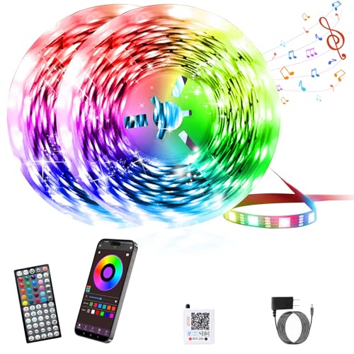 Image of Led Lights for Bedroom 190FT Music Sync Color Changing Led Strip Lights with Remote and App Control, RGB Led Light Strip DIY Led Lights for Room, Christmas, Home Decor, Gaming Accessories (2*95FT)