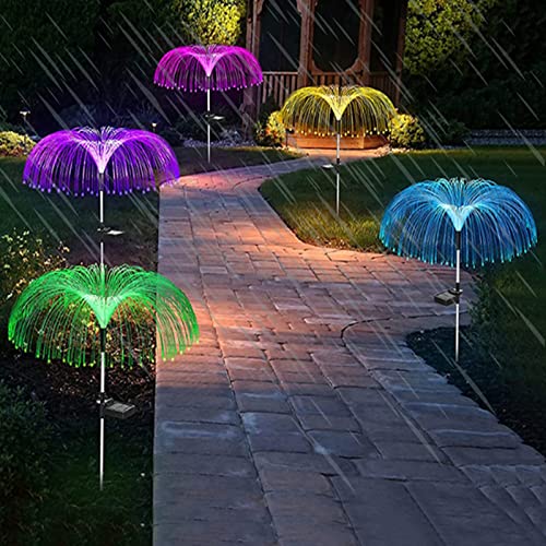 Lámparas solares para exteriores, 5 unidades, conector solar para jardín, IP65, resistente al agua, luces LED solares para exterior, patio, césped, decoración festiva Cover