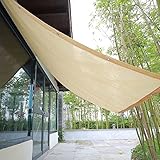 Atmungsaktiv Schattenspender,Doppelt Gefaltete Saumkonstruktion,seilspannmarkise,Verschiedene Größen,Schattierungsnetz,für Teiche,Einfahrten,pergola Sonnenschutz Überdachung