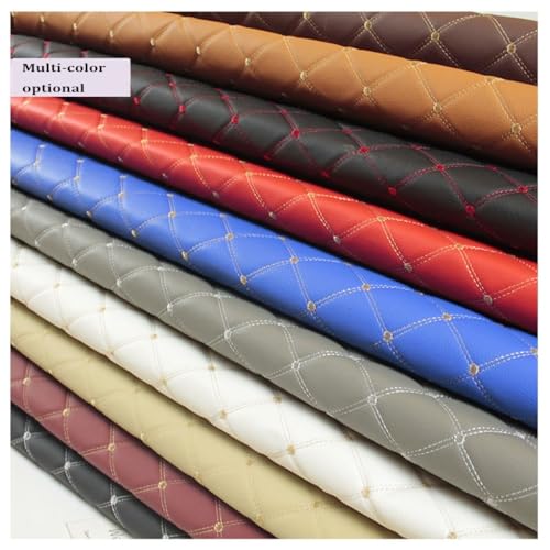 Tissu simili cuir ameublement beige au mètre 160x100cm - 7
