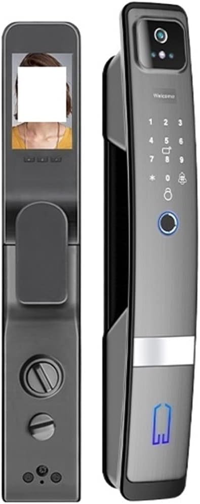 Smart Door Lock with Camera and Mobile App 3D Face Recognition WiFi Fingerprint Security Auto Lock (Color : 240 24 6868) (240 30 6068)