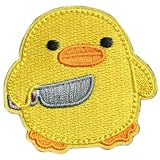 Chick with Knife Embroidered Patch - Iron On Sew On Backing, Peace was Never an Option