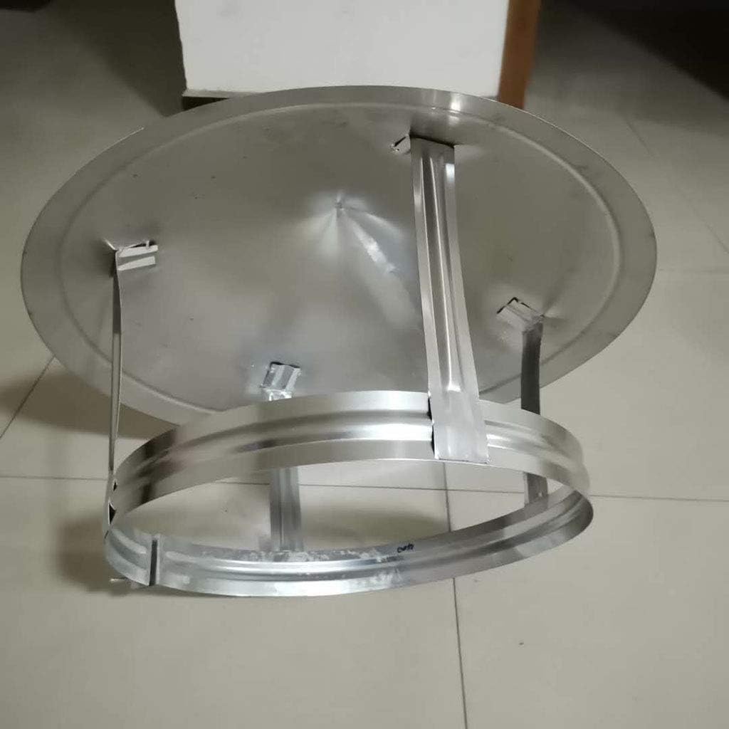 Chimney Cowl Cap, Pipe Rain Cover Protector Cap Stainless Steel Ending Roof Cowl for Ducting Ventilation Cap Rain Hat Hood (90mm)