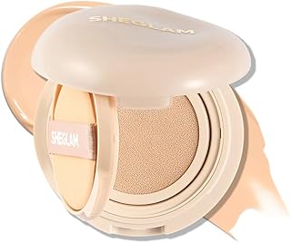 SHEGLAM Lock & Go Long-Lasting Cushion Foundation Soft Matte Weightless Waterproof for Flawless Base Makeup-Porcelain
