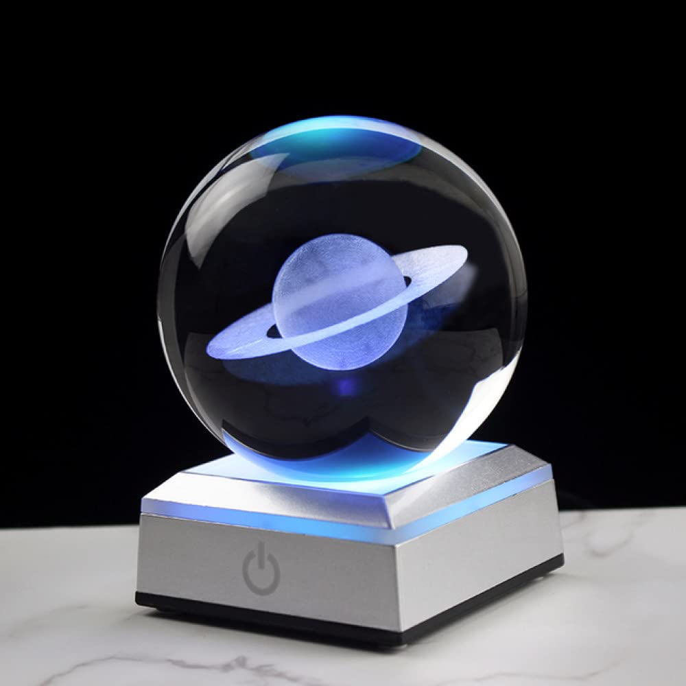 Amazon.co.jp: 1pc 8cm 3D地球彫刻クリスタルボール太陽系惑星ミルキー
