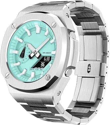 Kit modification GA2100 acier inoxydable luxe boîtier métal élégant pour montre Casio - 3
