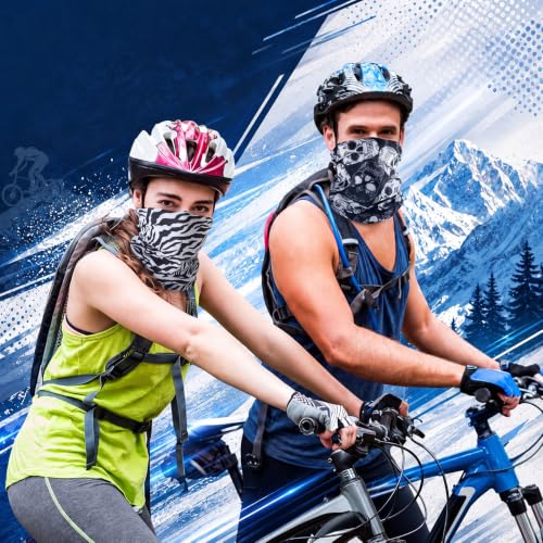 Image of Bonuci 100 Pcs Neck Gaiter Bulk Seamless Neck Gaiter Face Coverings Breathable Elastic Headwear Bandana for Women Men