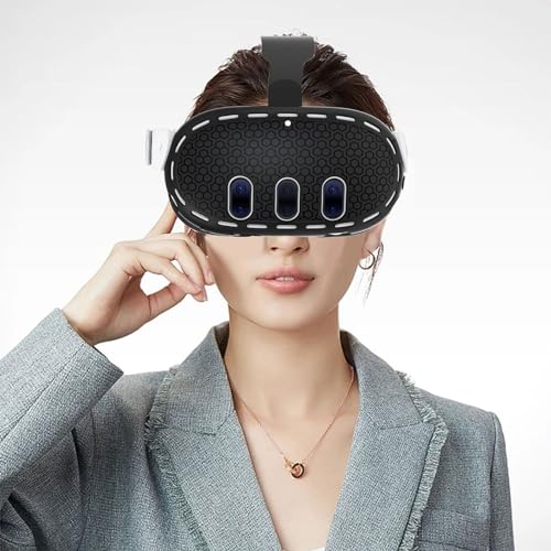 8VR Silicone VR Shell Protective Cover Complicable with Quest 3 Accessories, Washable Anti Scratch A