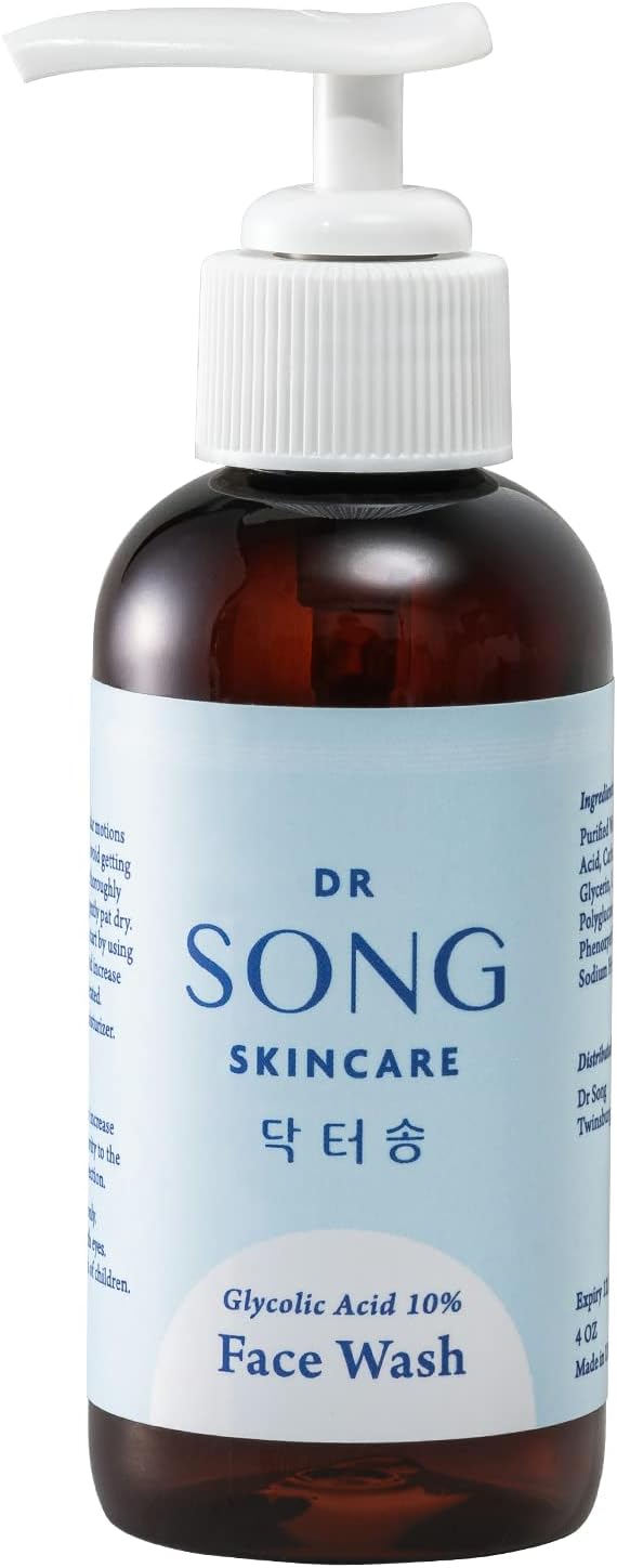 Dr Song Korean Skin Care - Glycolic Acid Face Wash - Exfoliating Face Wash with 10% Glycolic Acid, AHA for Anti Aging, Acne and Wrinkles Korean Beauty