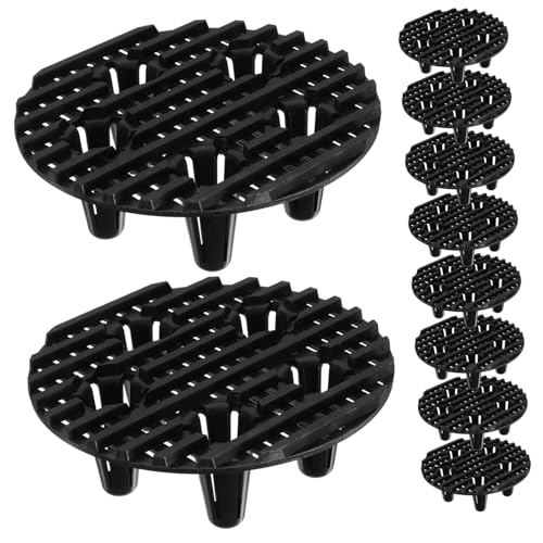 Milisten Piedini Antiscivolo per Vasi da Fiori in Plastica Resistente, Supporto per Piante da Pavimento e da Patio, Set da 10 Pezzi 10cm per Prevenire Marciume Radici e Protezione Vaso