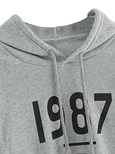 Image of SweatyRocks Women's Casual Long Sleeve Graphic Drawstring Hooded Sweatshirt Tops with Pocket