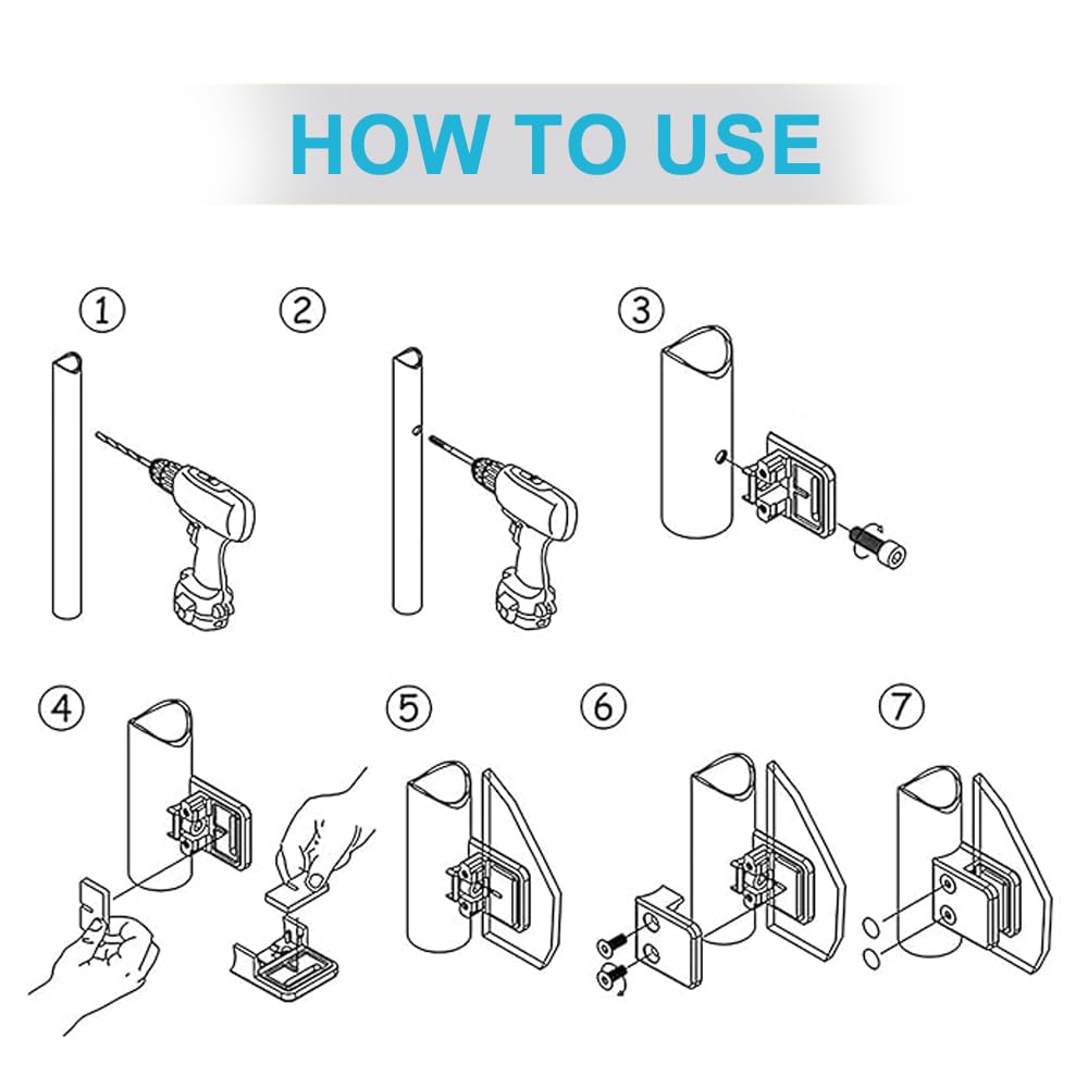 Edelstahl 304 Glas-Clips, verstellbare Halterungen für 8–10 mm flache Rückseite, Treppengeländer, Fensterstütze (Silber, 15–20 mm)