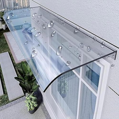 Auvent de porte d'entrée en polycarbonate transparent avec arche de protection