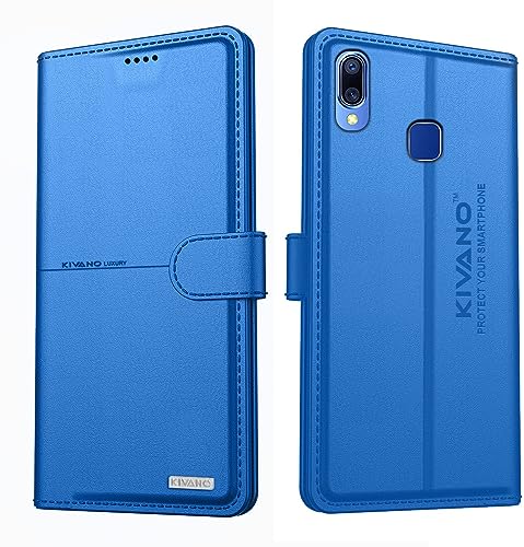 Image of Compatible with Vivo Y95 / Vivo Y93 / Vivo Y91 Flip Cover | Leather Finish | Inside Pockets & Inbuilt Stand | Shockproof Wallet Style Magnetic Closure Back Cover Case