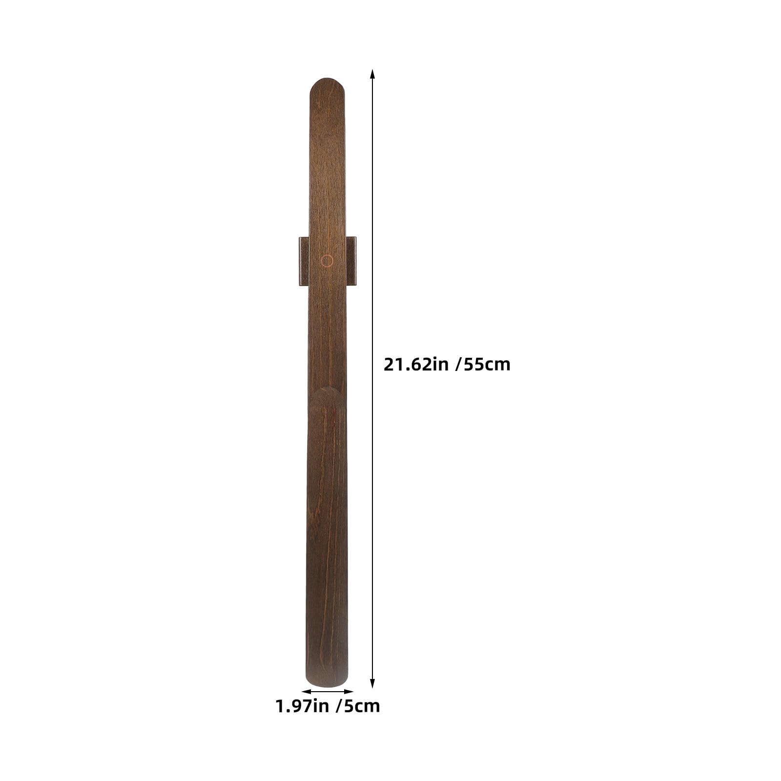 Lurrose 2 calzadores magnéticos de 55 cm (21,6"), calzador de madera con mango largo para personas mayores (hombres y mujeres), bastón de vestir con base magnética para montaje en pared para