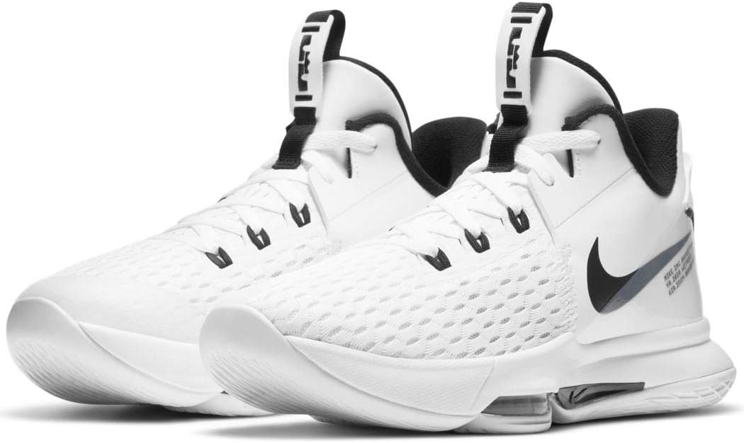 Nike Lebron Witness 5 Mens Basketball Shoe Cq9380-101 Size 10.5 White/Black