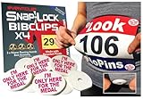 EventClip Race BibClips X 4 - I’m Only Here for The Medal. Proven Snap-Lock for Securing Running Numbers. Made in the UK with Recycled Plastic Est 2012 Far better than Magnets. Fed up with Pins? - Image 1