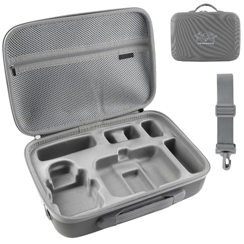 BlueXP DJI Mini 2/2SE/4K Fly More Combo Sac de Rangement Grande Mallette & Aire d’Atterrissage Pliable de 50 cm Sac de Transport Robuste pour Télécommande Batteries Hub de Charge & Accessoires