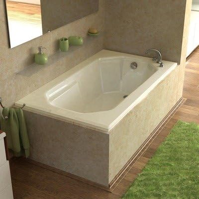 Montserrat 36 x 60 x 23" Rectangular Soaking Bathtub Color: Bone, Tile Flange: No, Front Skirt: No
