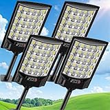 Aqraou Solar Street Lights Outdoor, 6500K Outside...