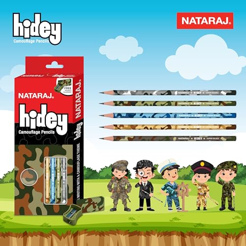 Image of Nataraj Hidey Camouflage Pencil Camouflage, Pack of 10 x 3-3 pack