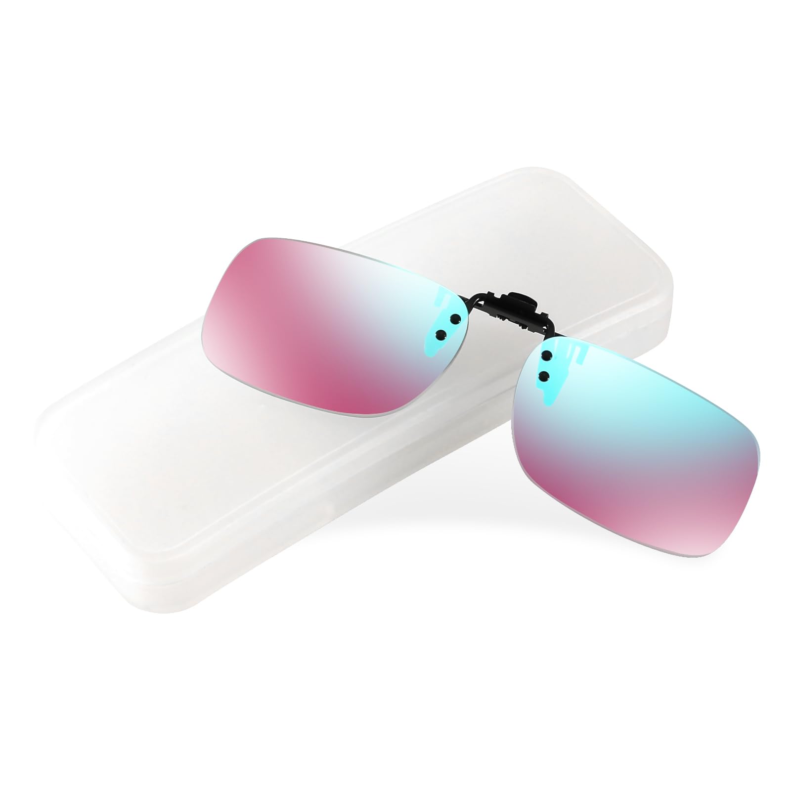 Riwissipa Clip-On Color Blind Glasses for Men - Portable Eyewear for Seeing Colors Color Blindness Correction Clip for Men (transparent)