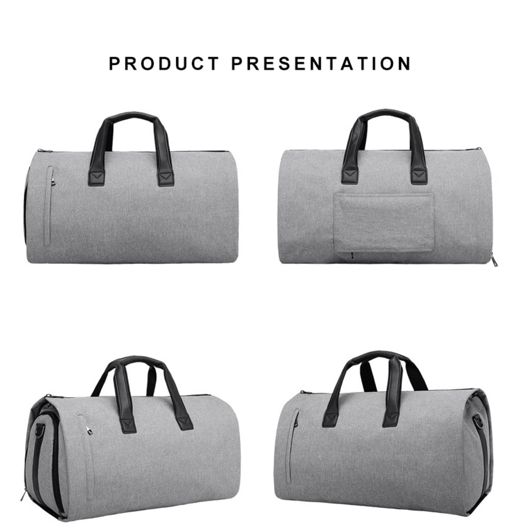 Bolsa de Lona para Traje 2 en 1 para Hombres/Mujer, Bolsa de Viaje Plegable de 55L con Bolsas de Zapatos Independientes para cumpleaños