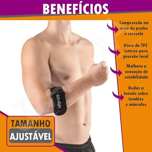 Cotoveleira Unisex Ortopedica Cinta Epicondilite Tendinite Algodão Tensor Neoprene Ajustavel Tennis