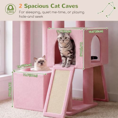 Image of Globlazer Z78 Heavy Duty Cat Tree for 20lbs Large Adult Cats, Pink
