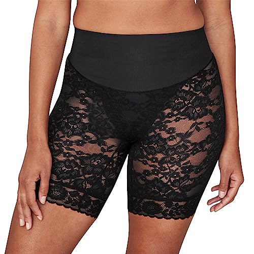 Maidenform, Tame your Tummy Lace Shorty, Black Lace,2XL