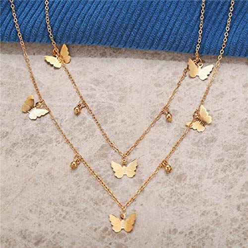 Plated Toned Layered Necklace CT-NCKV-44207