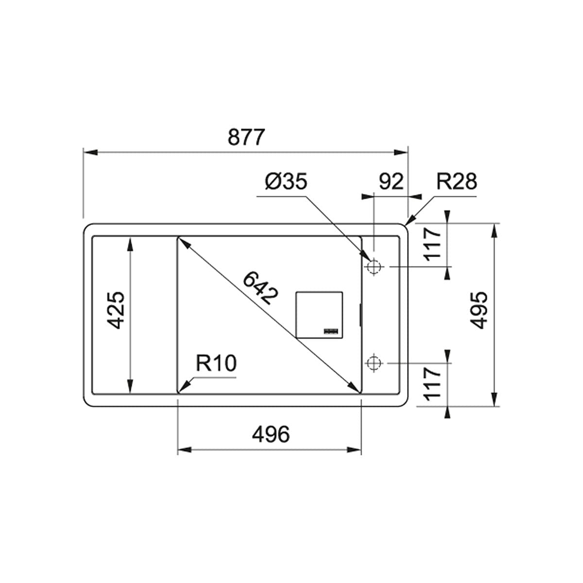 Franke - Franke Frames Fragranit+ FSG611-88 - Nero Opaco