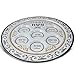 Zion Judaica Renaissance Passover Seder Plates Gold and Silver Floral Design Round Passover Tray 12