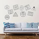 Pack De 10 Personnalisé des Timbres Passeport Stickers Muraux Destination De Voyage Timbres Aventure Souvenir des Dates Spéciales Décalques55x114cm