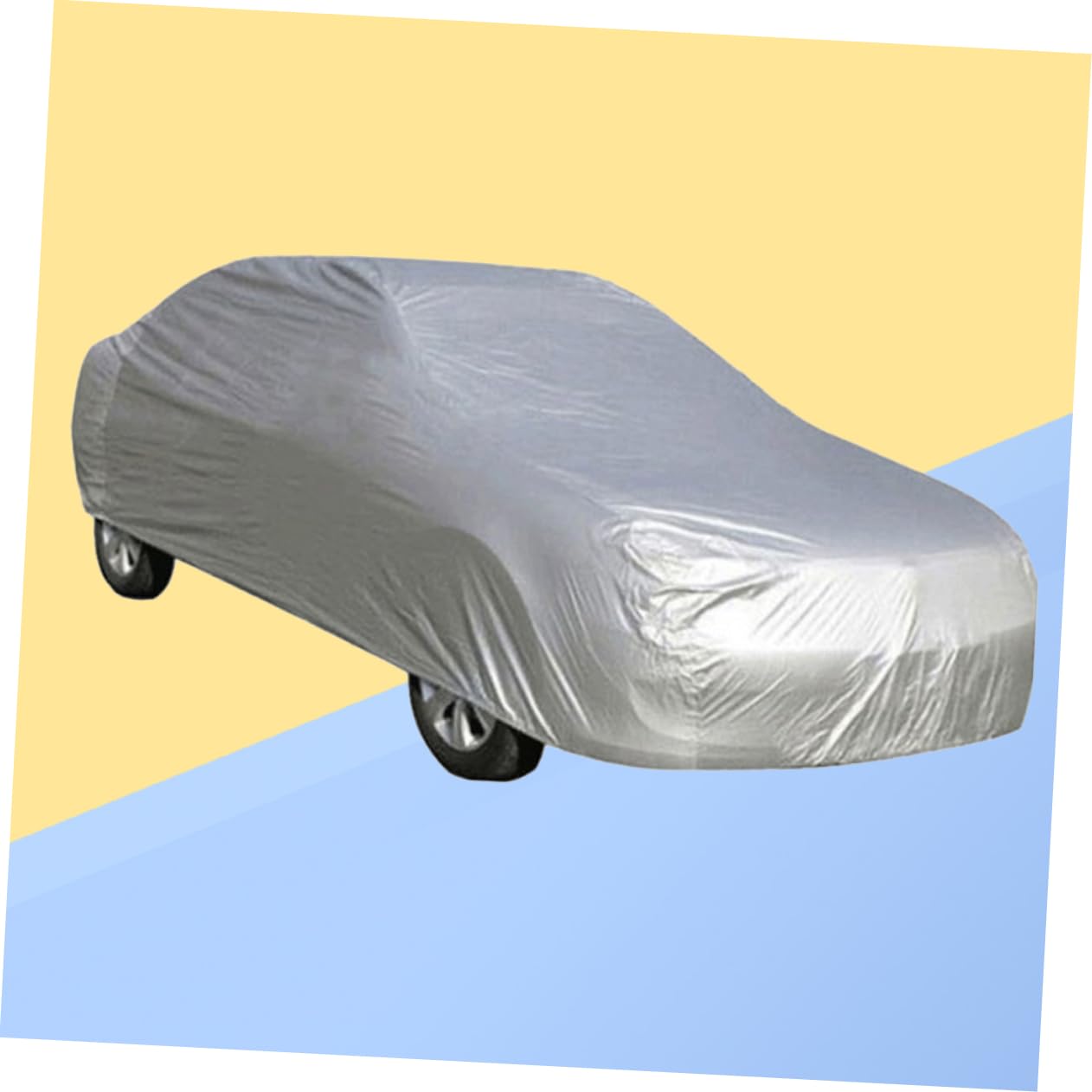 SEWOART Car Sunscreen Cover Silver Car Cover for Fit Outdoor from Rain and Rays — view 4