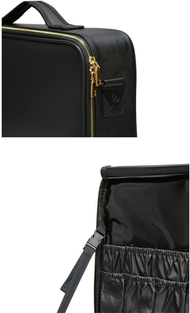 Cosmetic Case For Women Professional Waterproof PU Leather Large Capacity Storage Travel Toiletry Makeup Bag(Medium)