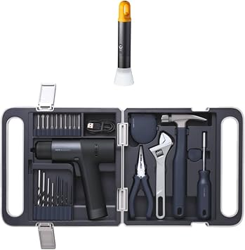 HOTO 12V Cordless Brushless Drill Tool Set with LED Flashlight Rechargeable