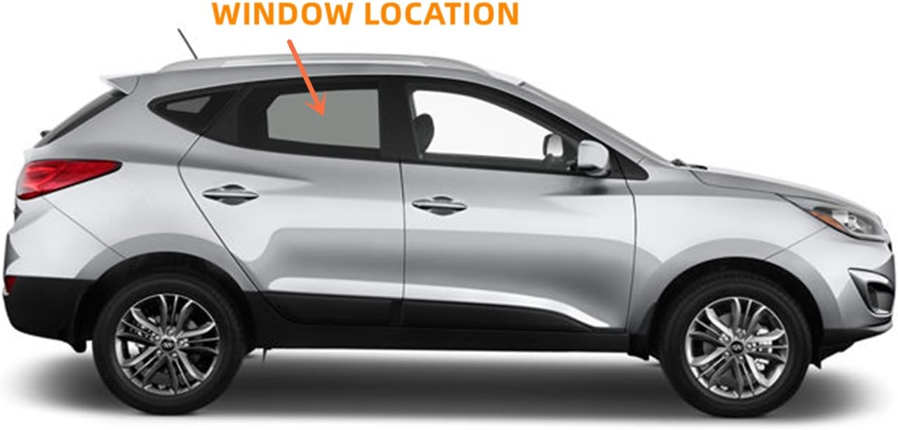 Passenger/Right Side Rear Door Window Glass Replacement For Hyundai Tucson 2010-2015