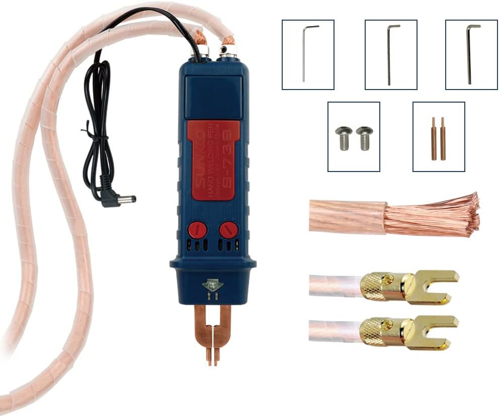 Portable Integrated Spot Welding Pen Adjustable Pressure Efficient Welding Tools Handheld Spot Welding Pen With Trigger Switch (A:73B No Cable)