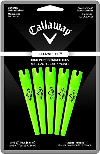 Callaway Golf Eterni-Tees Plastic Golf Tees, 3.25 Inch, 5 Pack