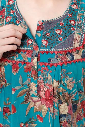Image of Soulemo Women Premium Rayon Printed Nighty 1794