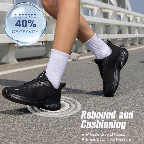 HPK Wide Toe Box Shoes Women Air Cushion Running Shoes Extra Wide Width Sneakers Ultra Light Tennis Arch Support Walking Diabetic Plantar Fasciitis Athletic3