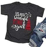 Christmas Shirts Toddler Boys Girls Xmas Buffalo Plaid Trees T-Shirt Christmas Graphic Tees Holiday...