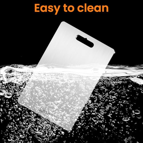 Titanium Chopping Board, 3 PCS Chopping Board Set, 304 Stainless Steel Cutting Boards for Meat, Vegetables, Fruit, Double-Sided Food Grade Cutting Board for The Kitchen, Dishwasher-Safe - Image 6